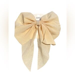 SANFU NWT cream with faux pearls hair clip/barrette